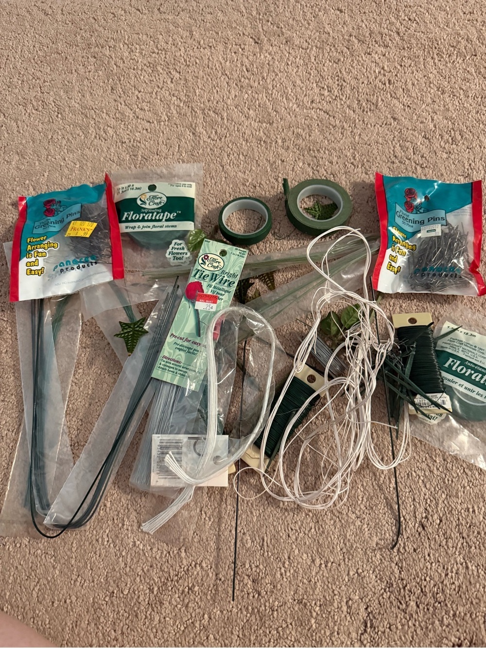 Lot of Assorted Floral Tape and Wire Accessories | Arts & Crafts Supplies